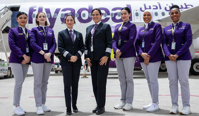 Saudi airline hails first flight with all-female crew